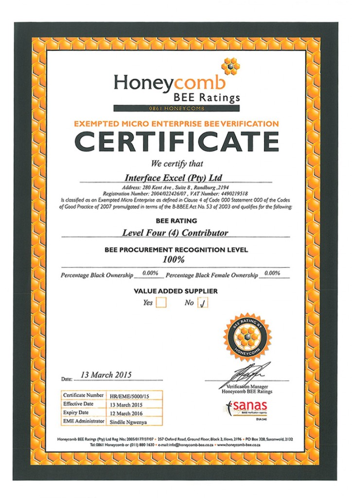 tourvest travel services bee certificate